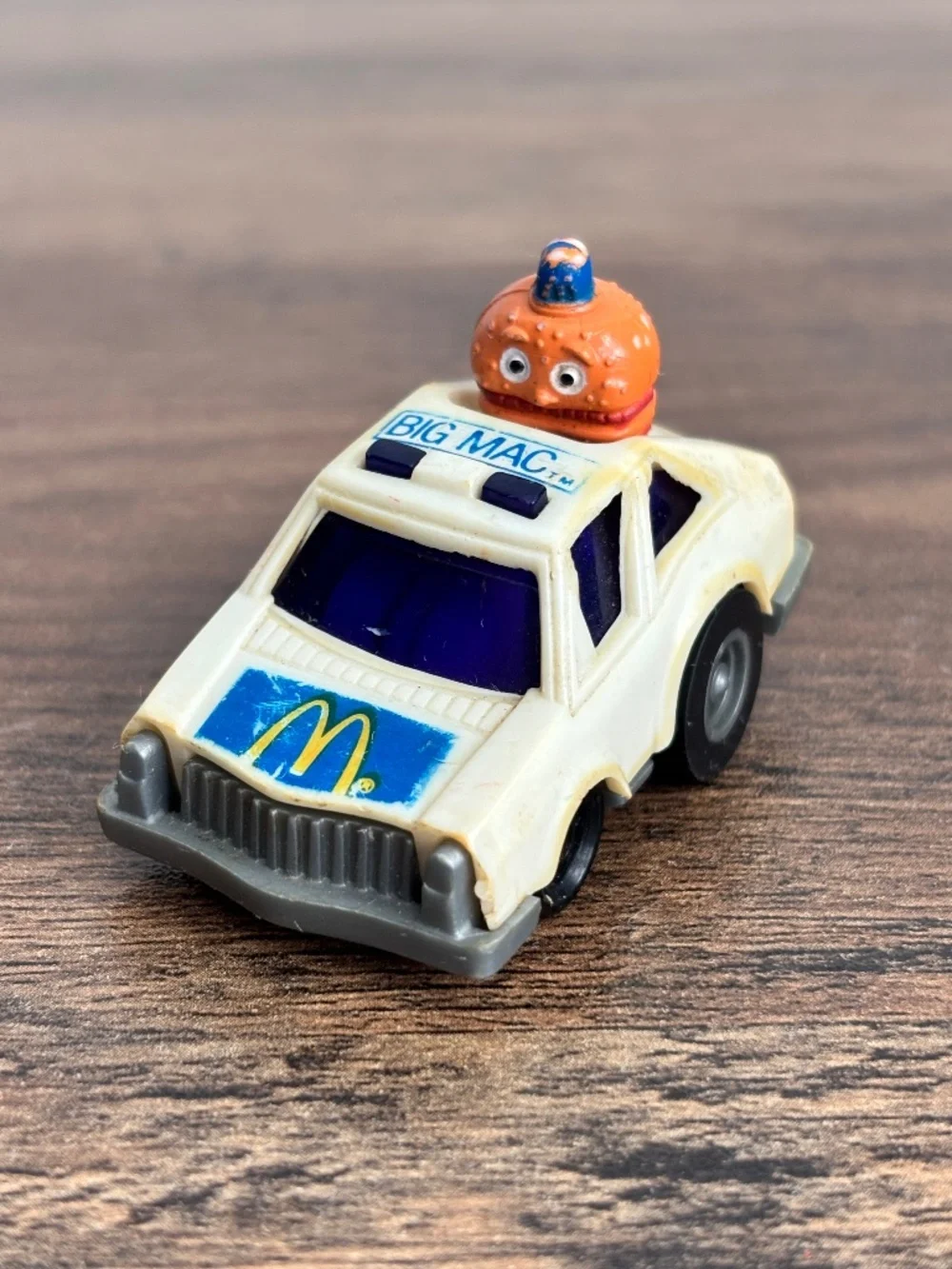 VINTAGE McDonalds Happy Meal Toy Officer Big Mac ERTL Fast Macs Pull Back 1984